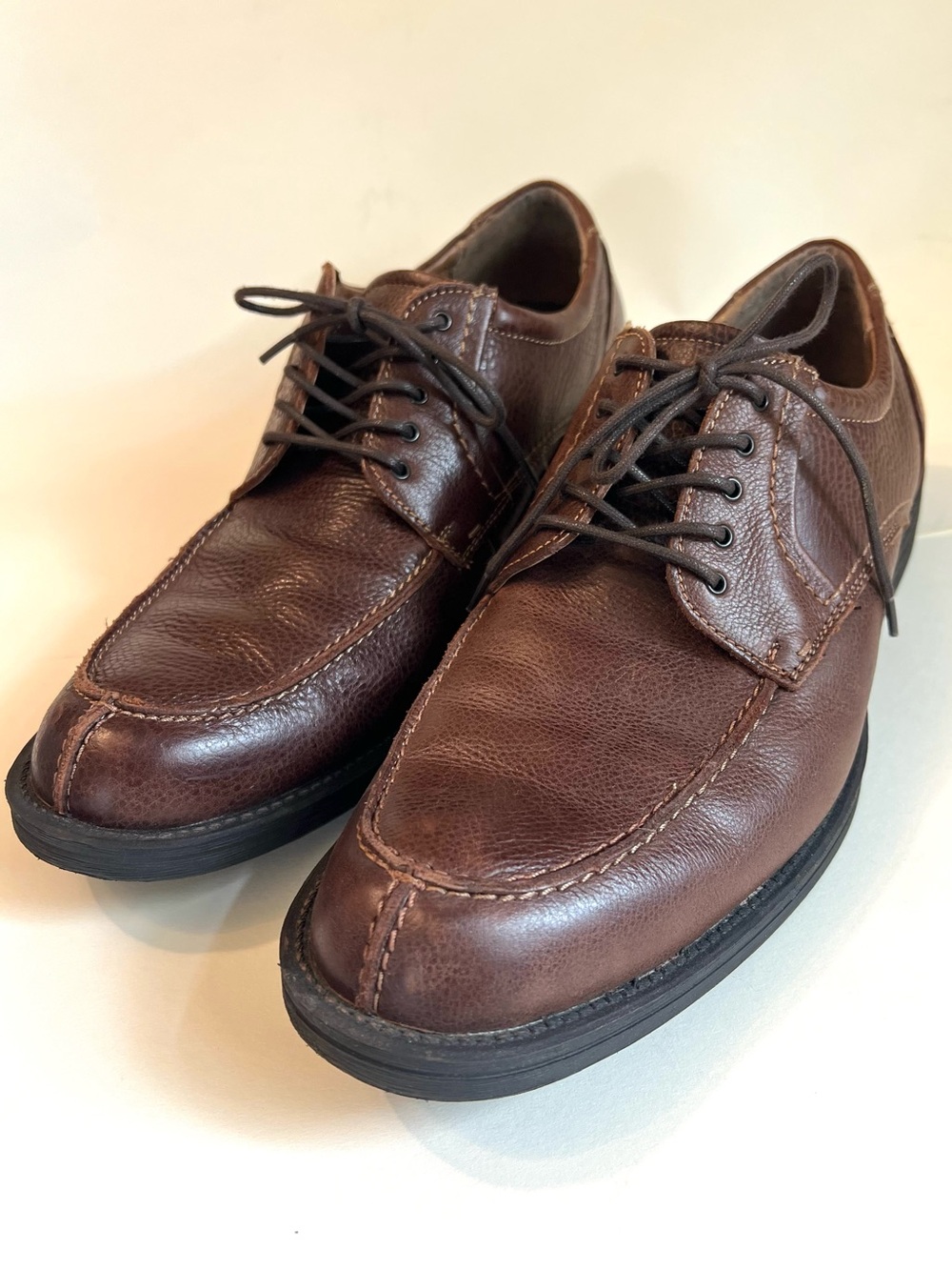 Bass Men’s Brown leather lace up Oxford shoes dress shoes size 9
